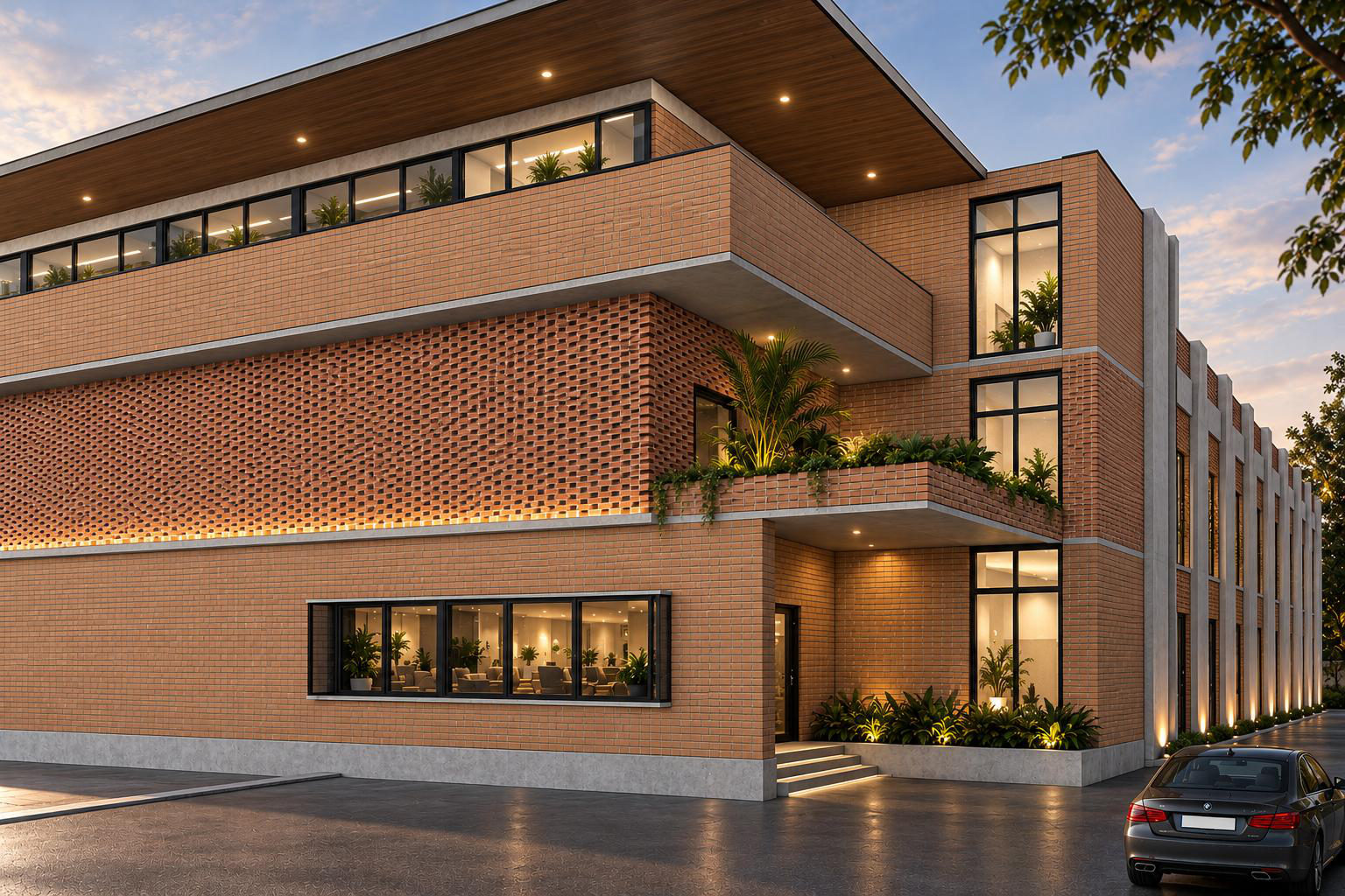 Architectural render of the main entrance of the new Panipat factory